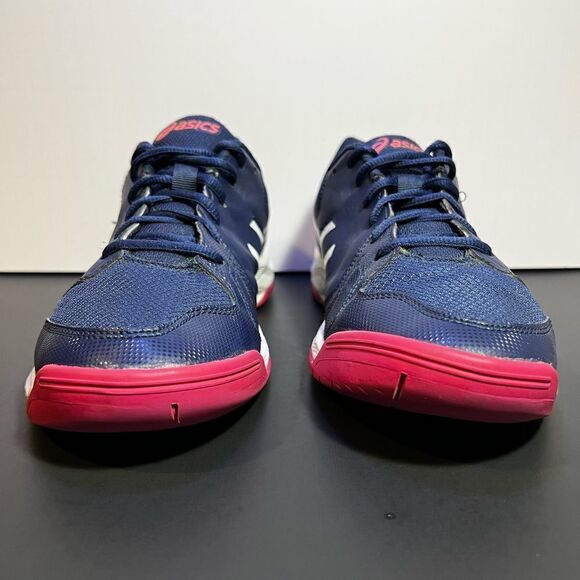 Womens ASICS Gel Dedicate 5 Navy Blue Running Shoes / Size 10 - Picture 6 of 10